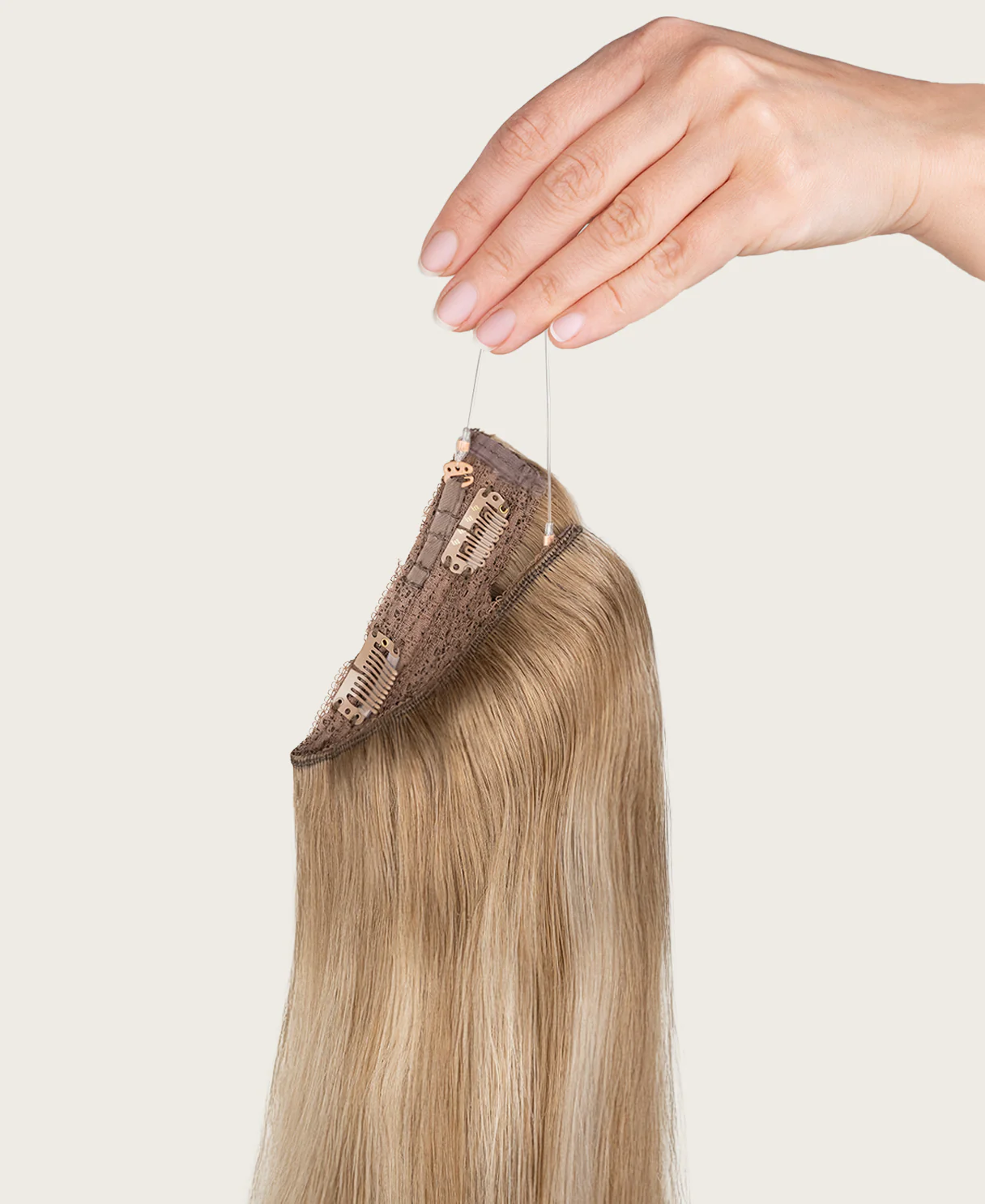 halo one-step hair extensions rooted blonde highlights. - Image 6