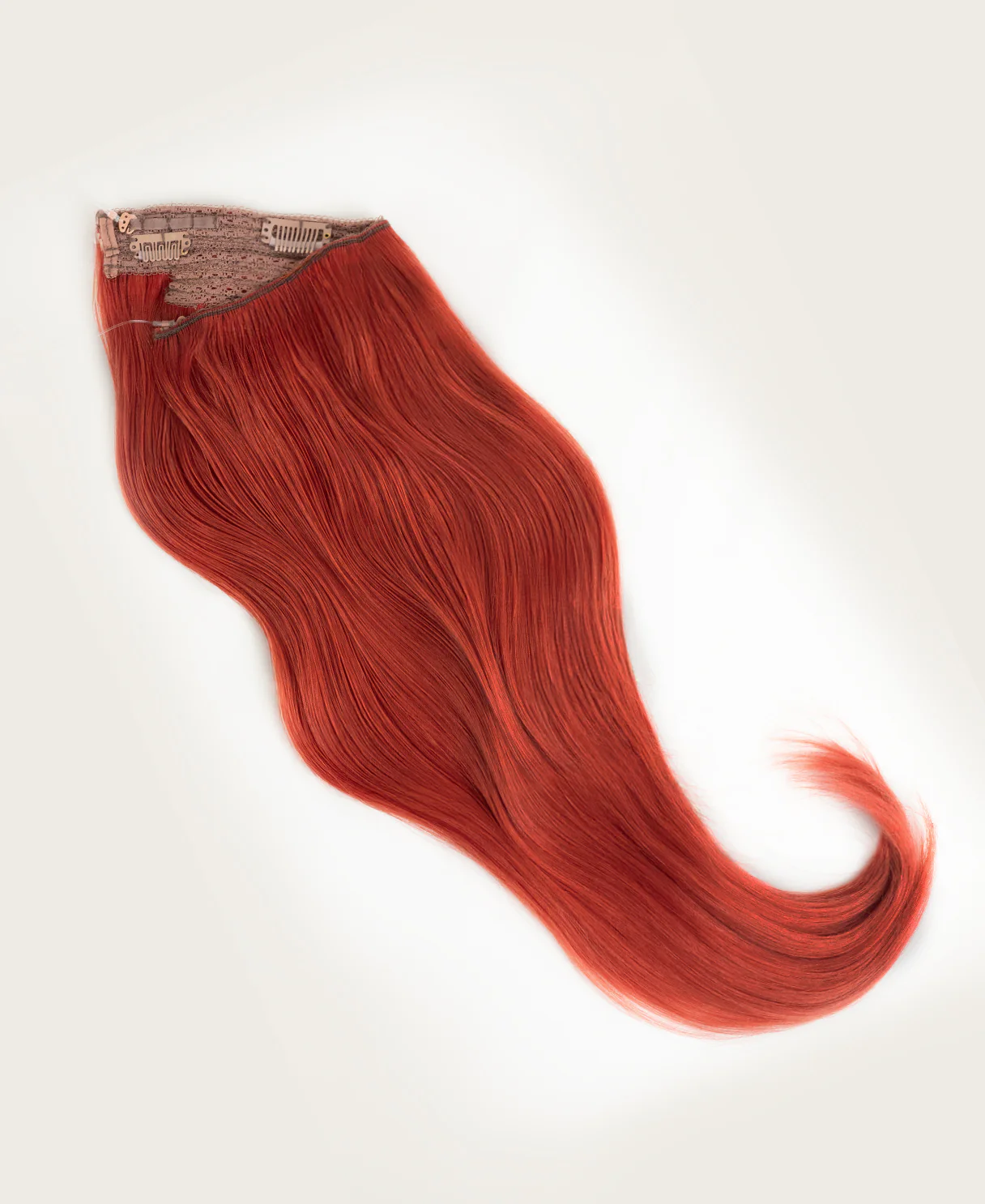 halo one-step hair extensions ruby red. - Image 6
