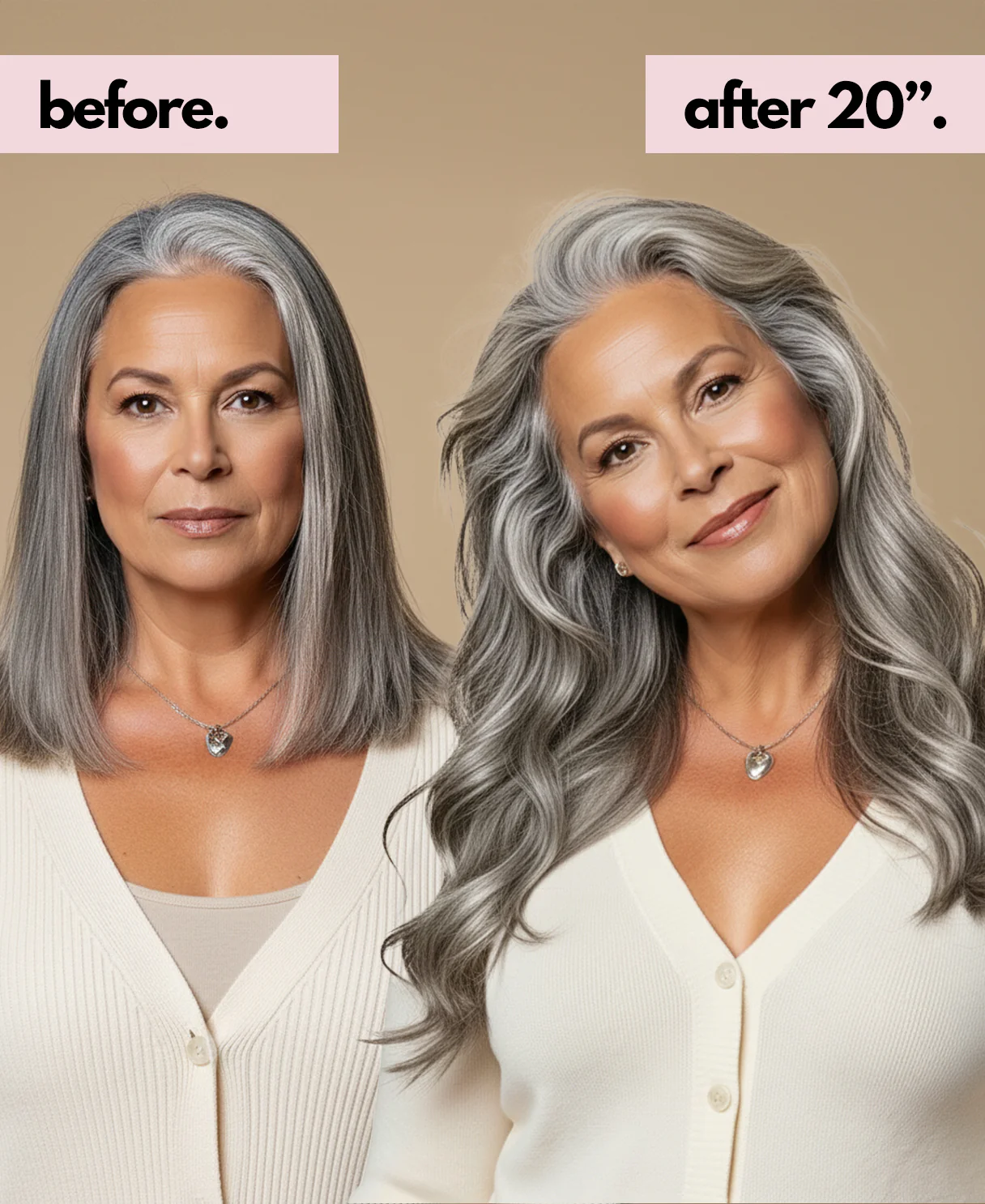 halo one-step hair extensions salt & pepper. - Image 3
