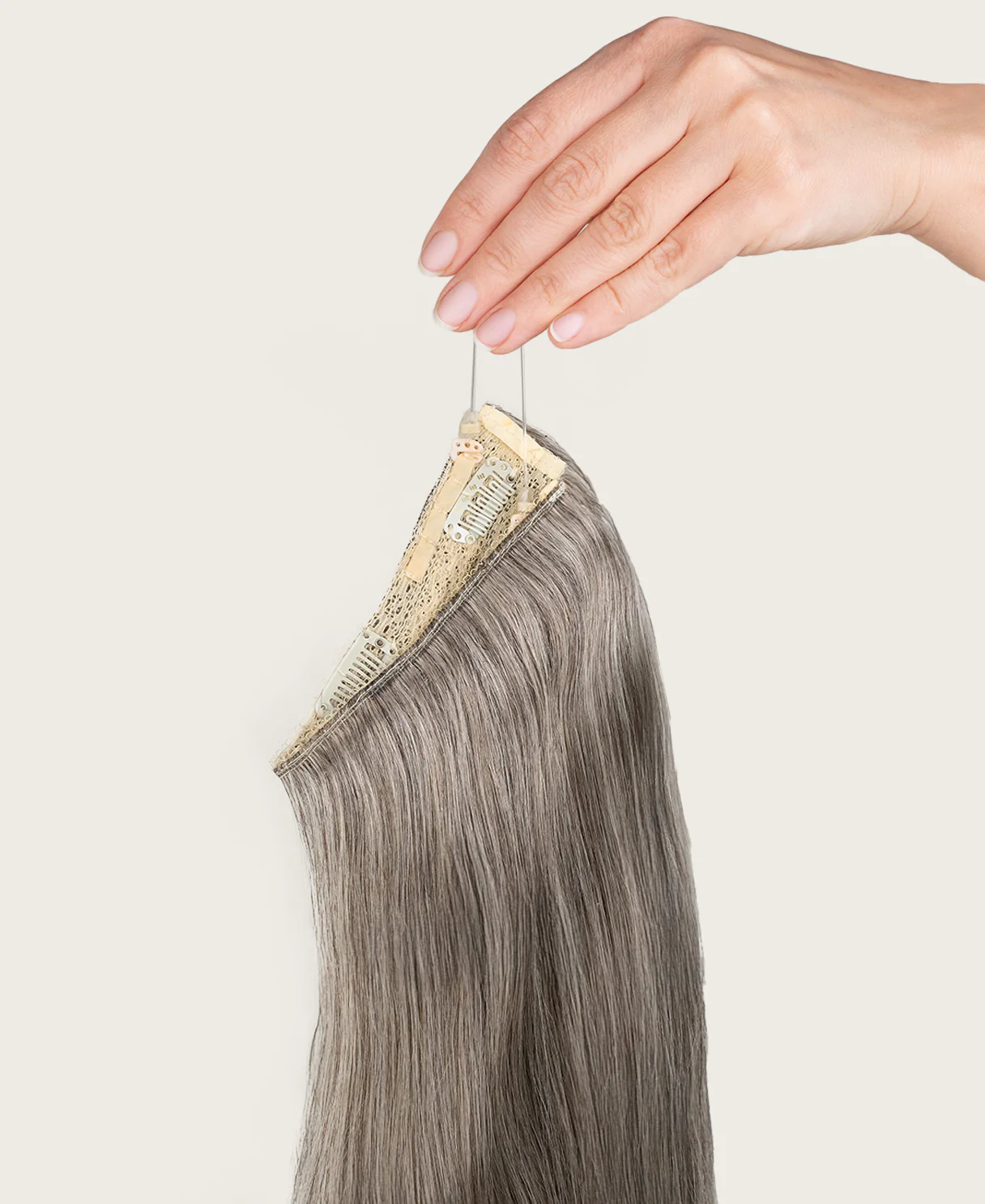 halo one-step hair extensions salt & pepper. - Image 6