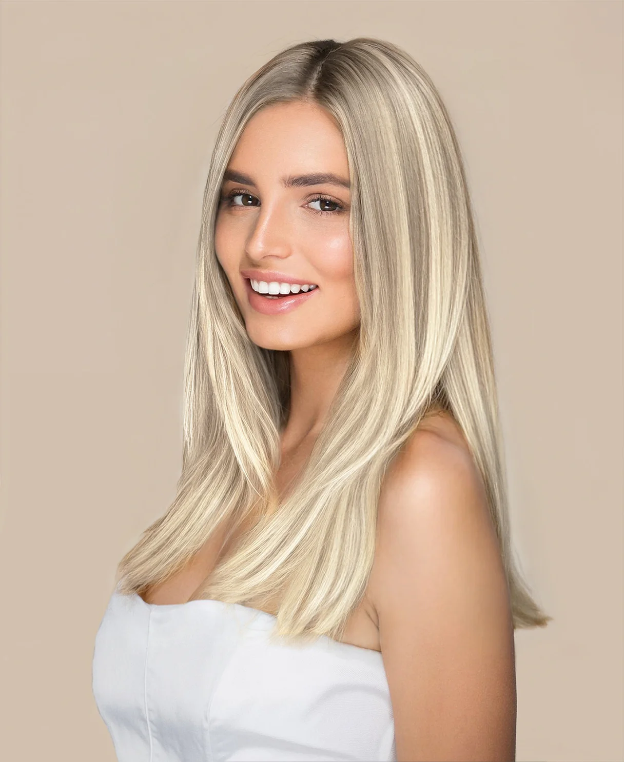 halo one-step hair extensions scandinavian highlights.