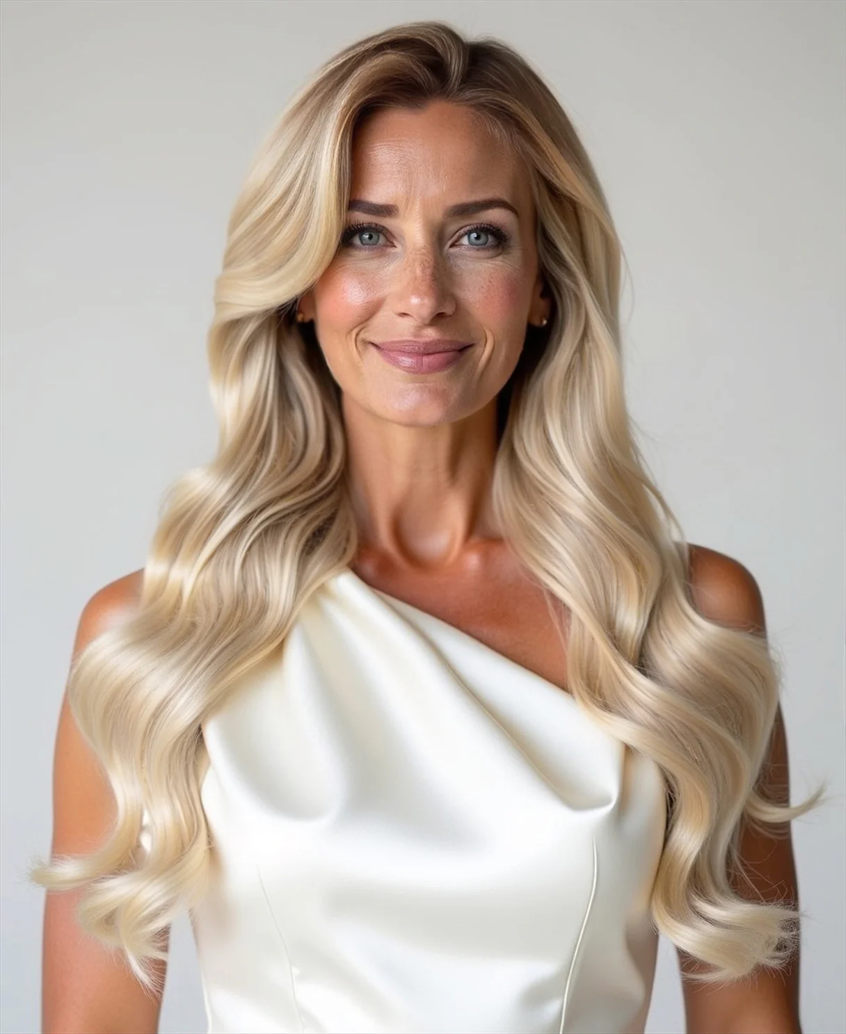 halo one-step hair extensions shadow root white blonde.