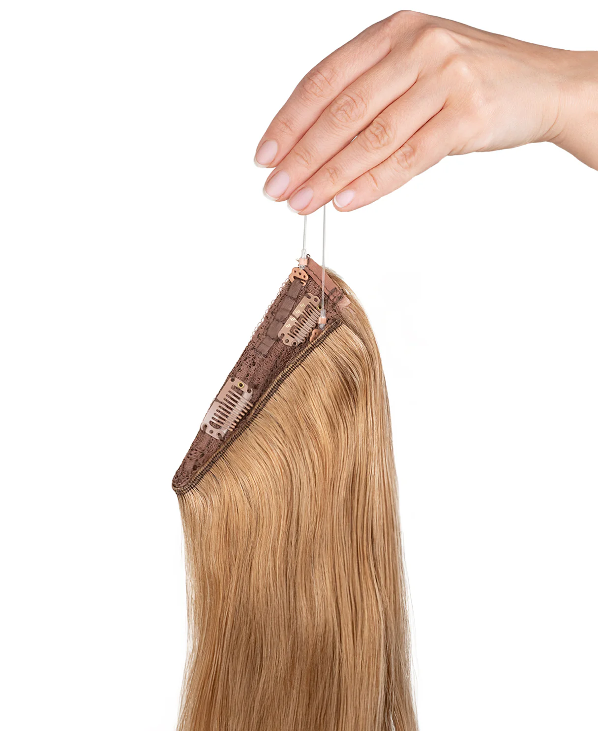 halo one-step hair extensions strawberry blonde. - Image 6