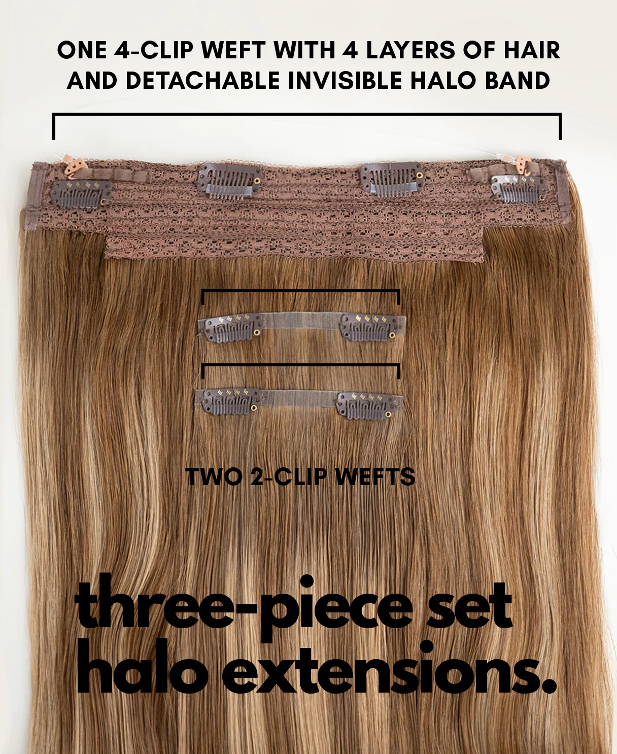 halo one-step hair extensions teddy blonde balayage. - Image 4