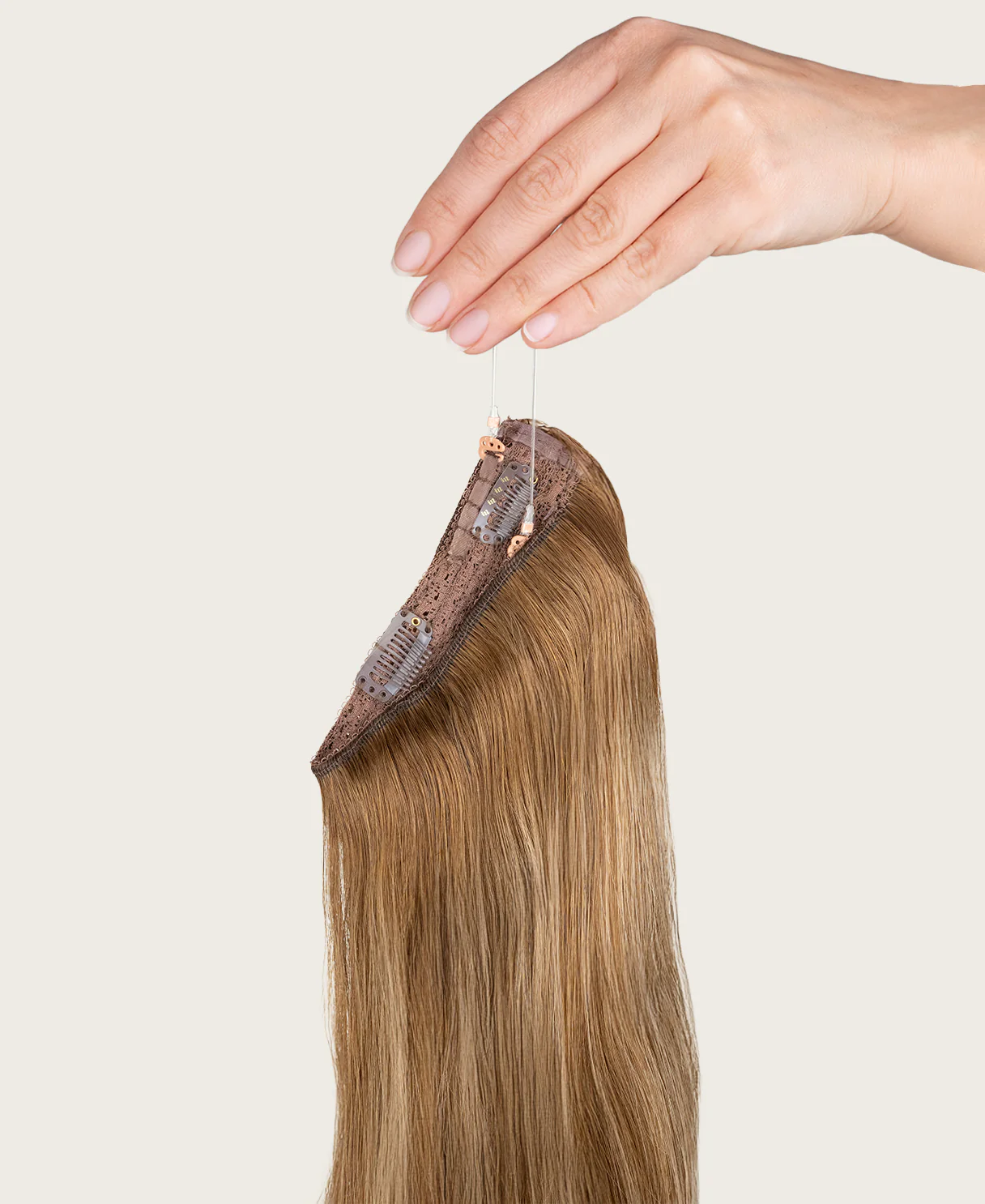 halo one-step hair extensions teddy blonde balayage. - Image 6