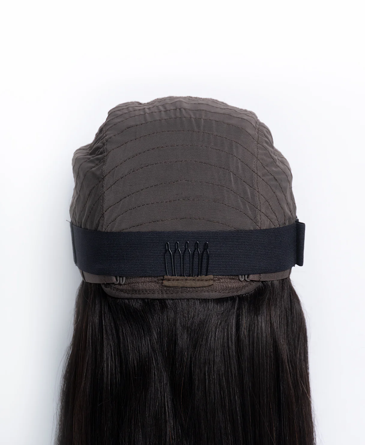 human hair wig with fringe - 20" black. - Image 9