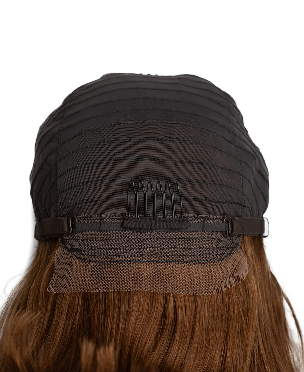 human hair wig with side bangs - 12" light brown. - Image 8