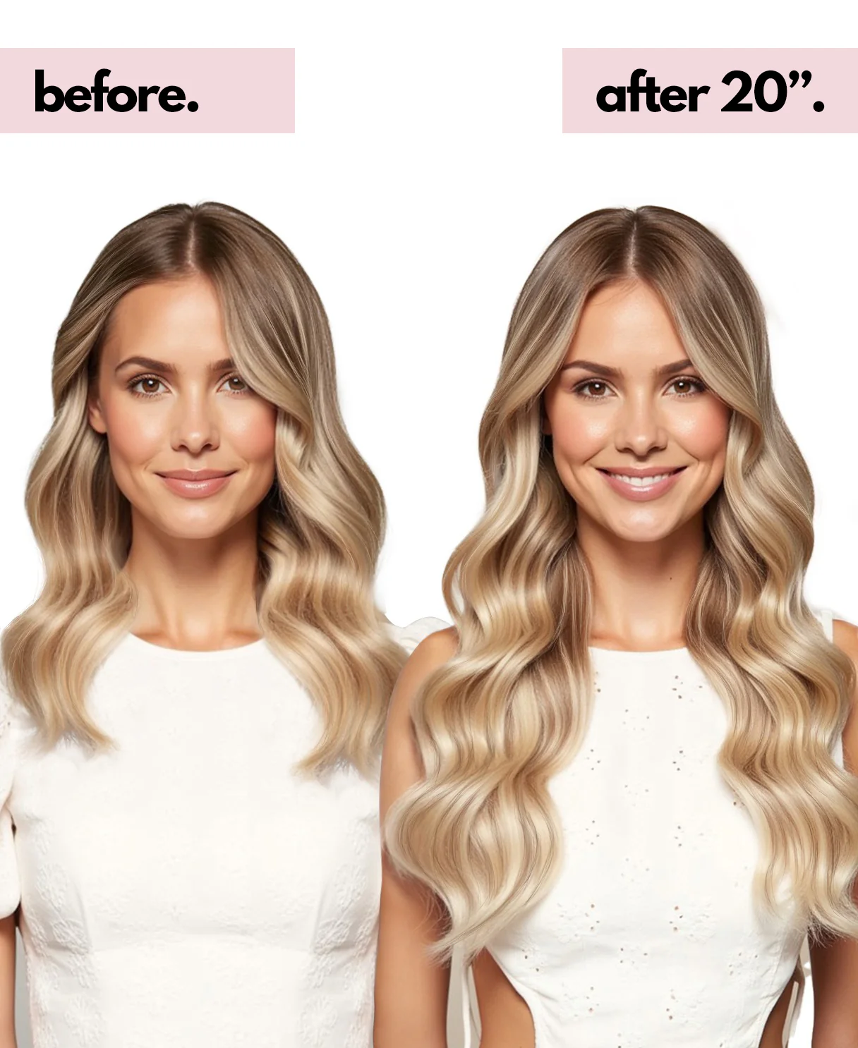 invisible clip-in hair extensions rooted blonde highlights. - Image 4