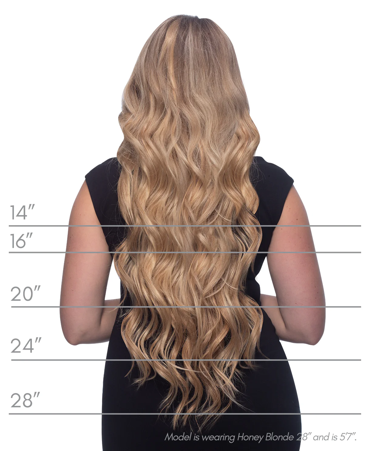 invisible clip-in hair extensions medium blonde. - Image 8