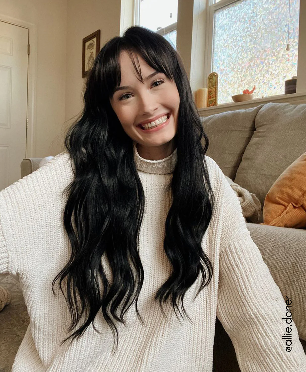 invisible clip-in hair extensions dark brown. - Image 9