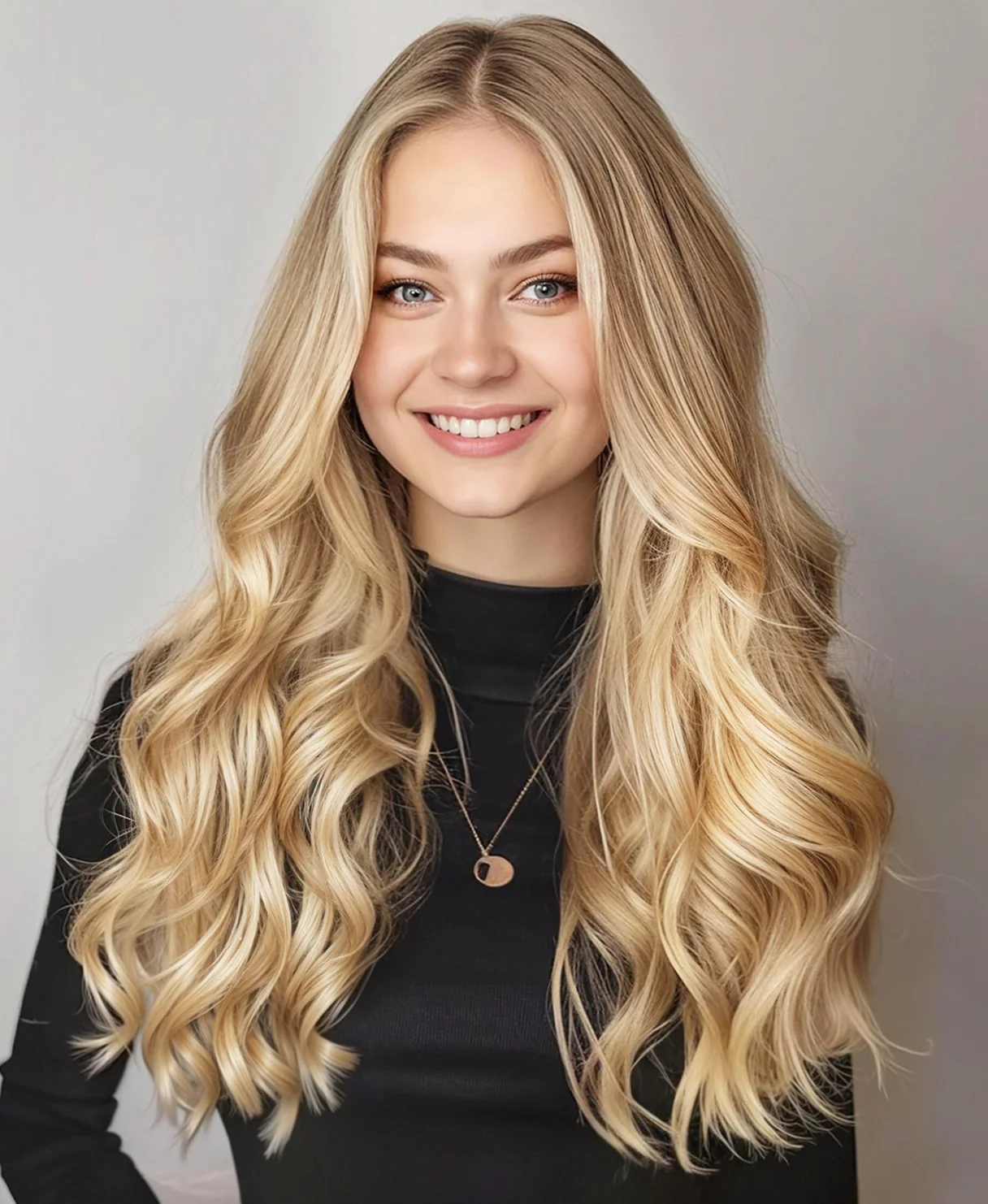 invisible clip-in hair extensions honey blonde. - Image 10