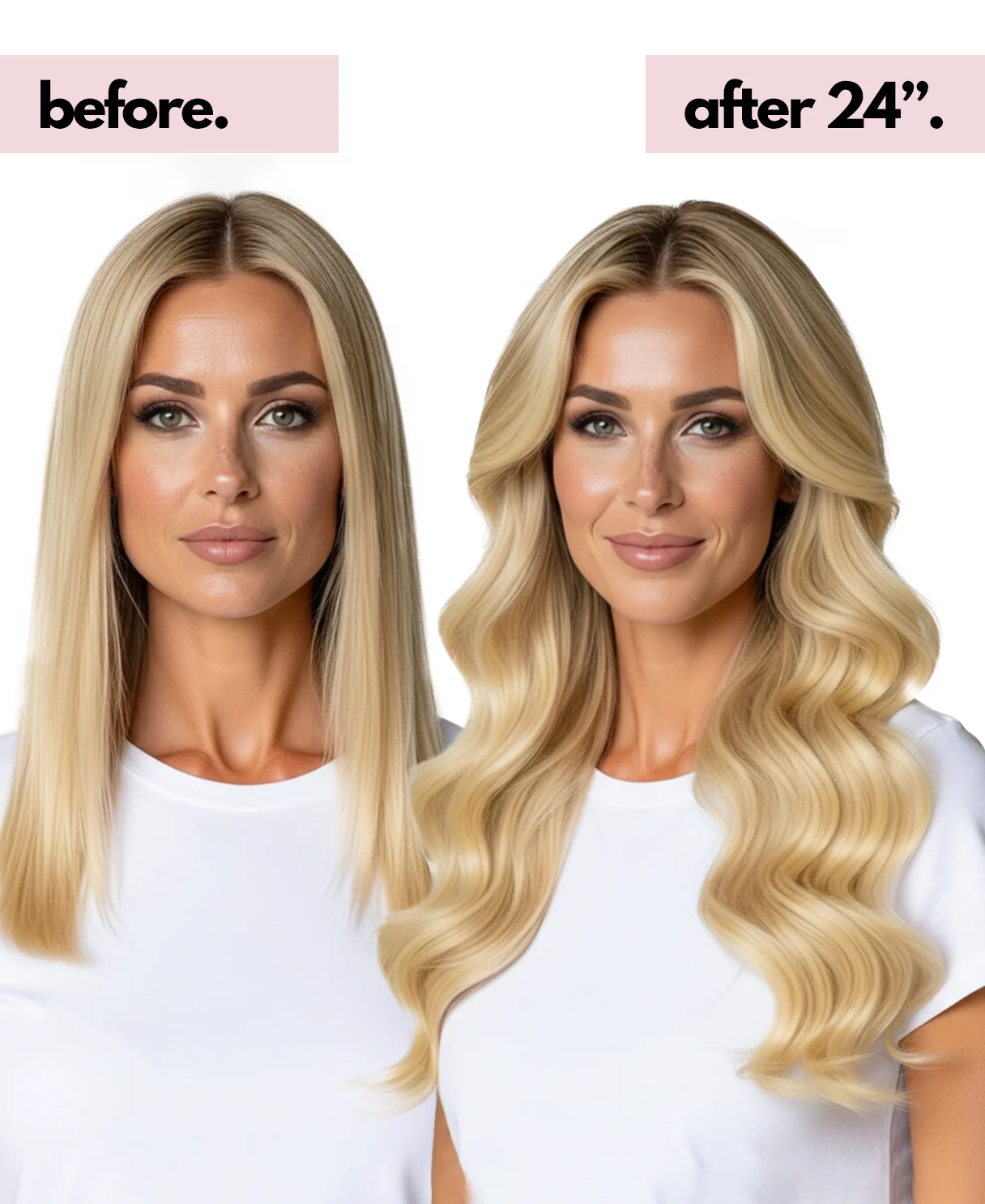 invisible clip-in hair extensions honey blonde. - Image 4