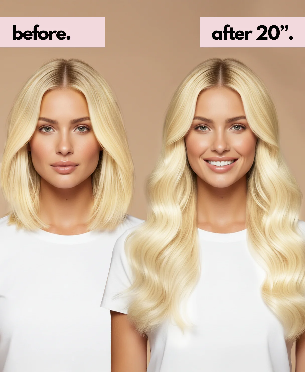 invisible clip-in hair extensions light blonde. - Image 4