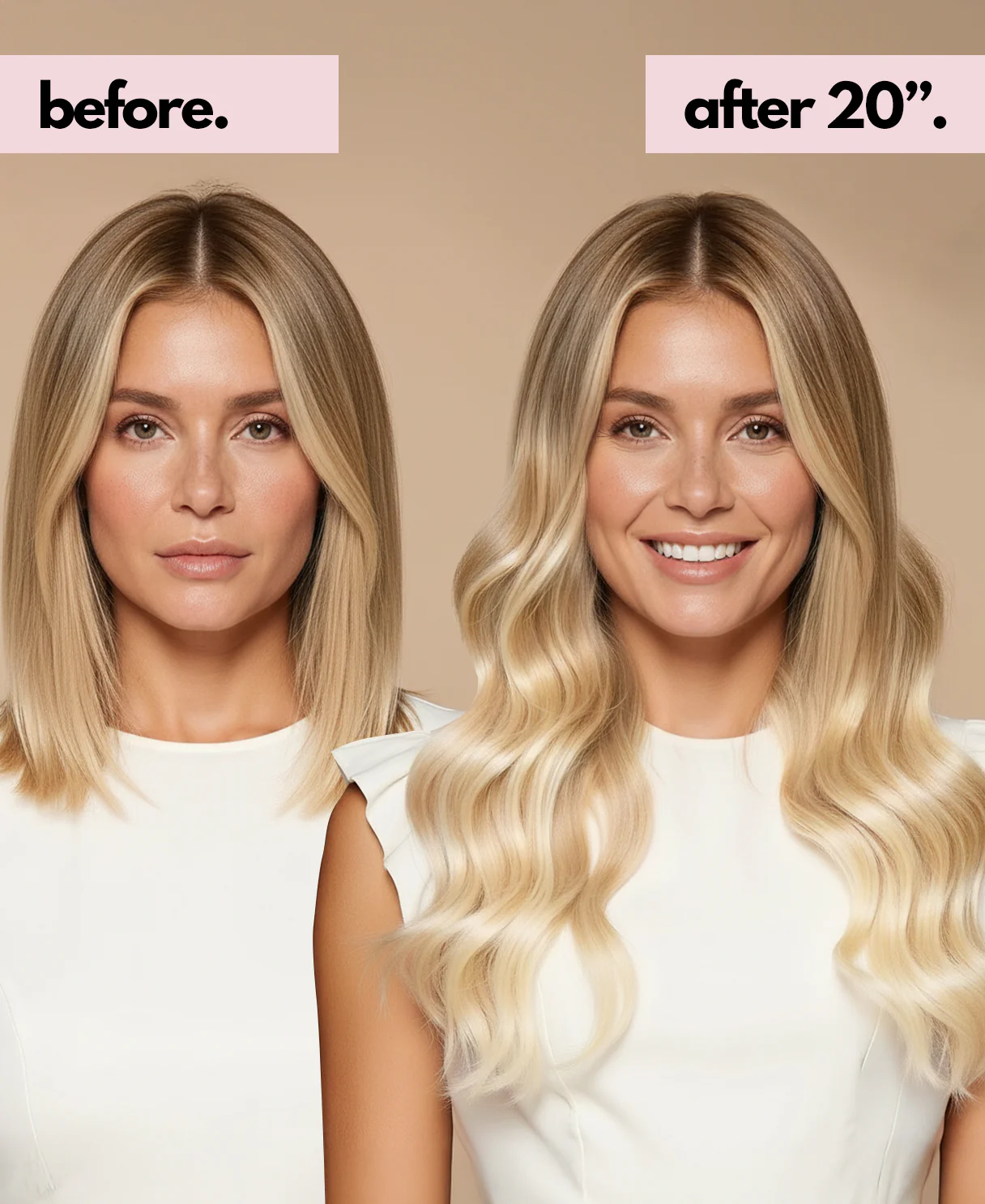 invisible clip-in hair extensions rooted blonde. - Image 4