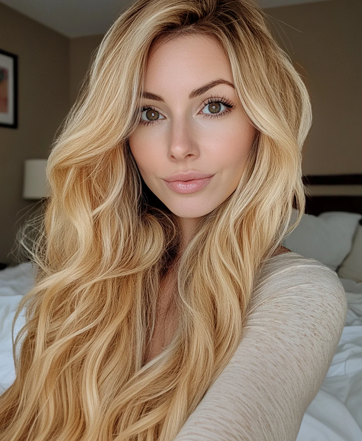 invisible clip-in hair extensions blonde balayage. - Image 9