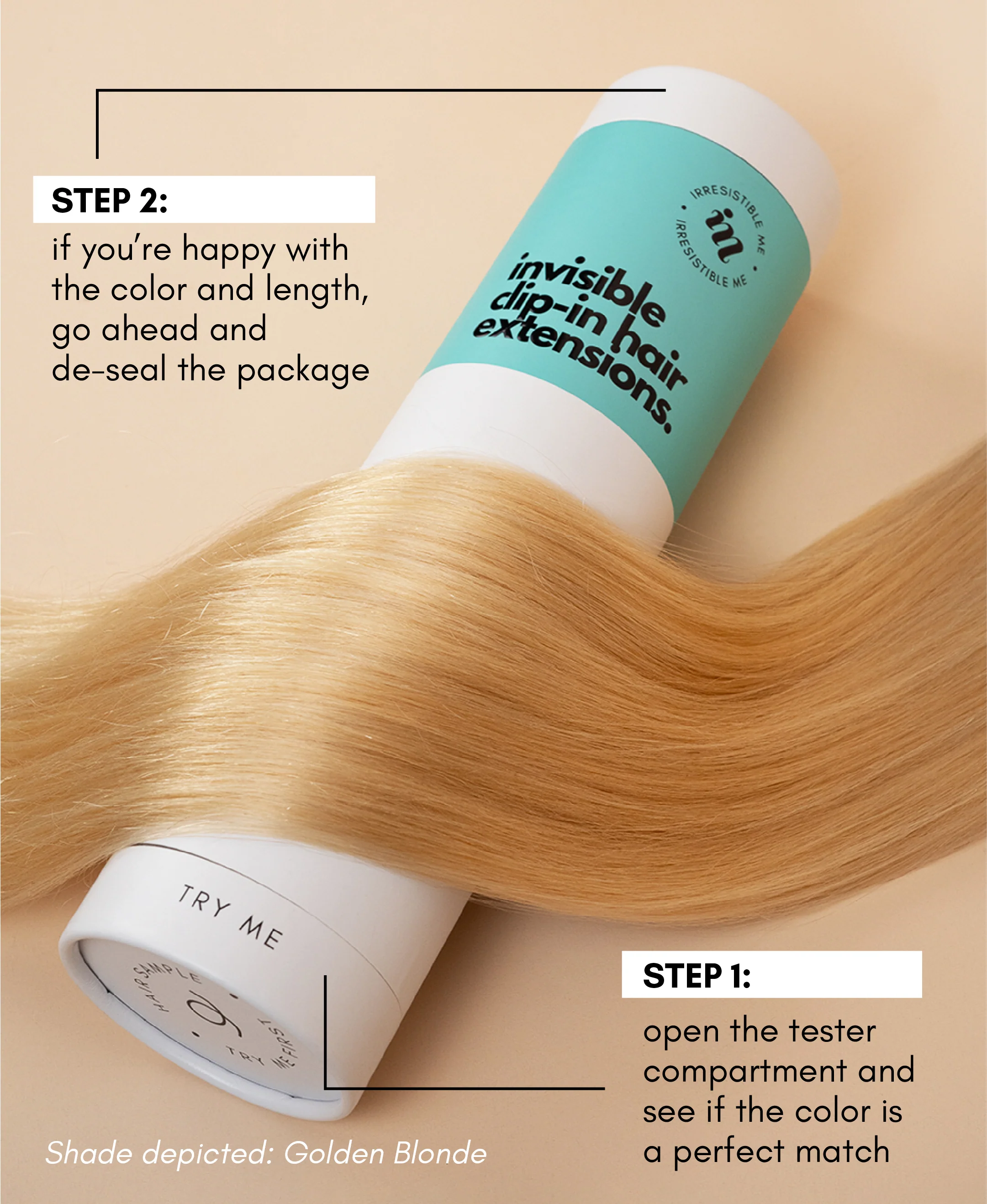 invisible clip-in hair extensions brown melt. - Image 6