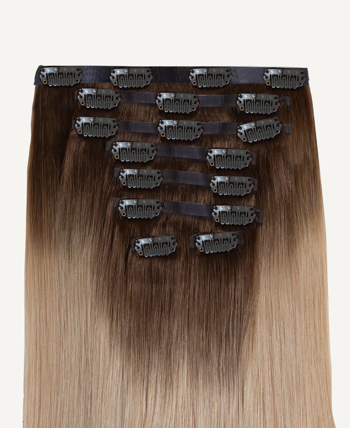 invisible clip-in hair extensions dirty blonde rootmelt. - Image 3