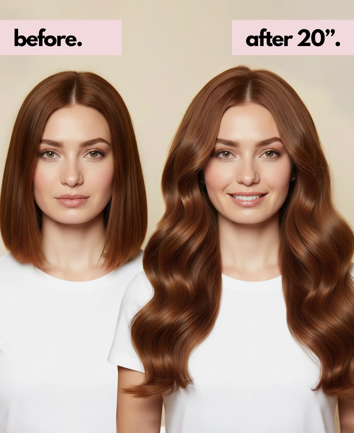 invisible clip-in hair extensions pumpkin spice. - Image 4