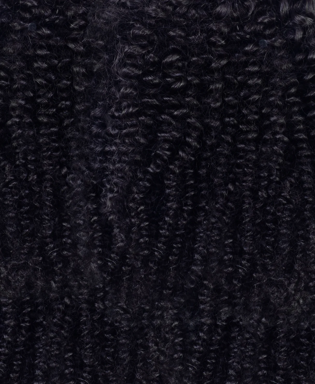 kinky (4A curls) clip-in extensions #1 jet black. - Image 2