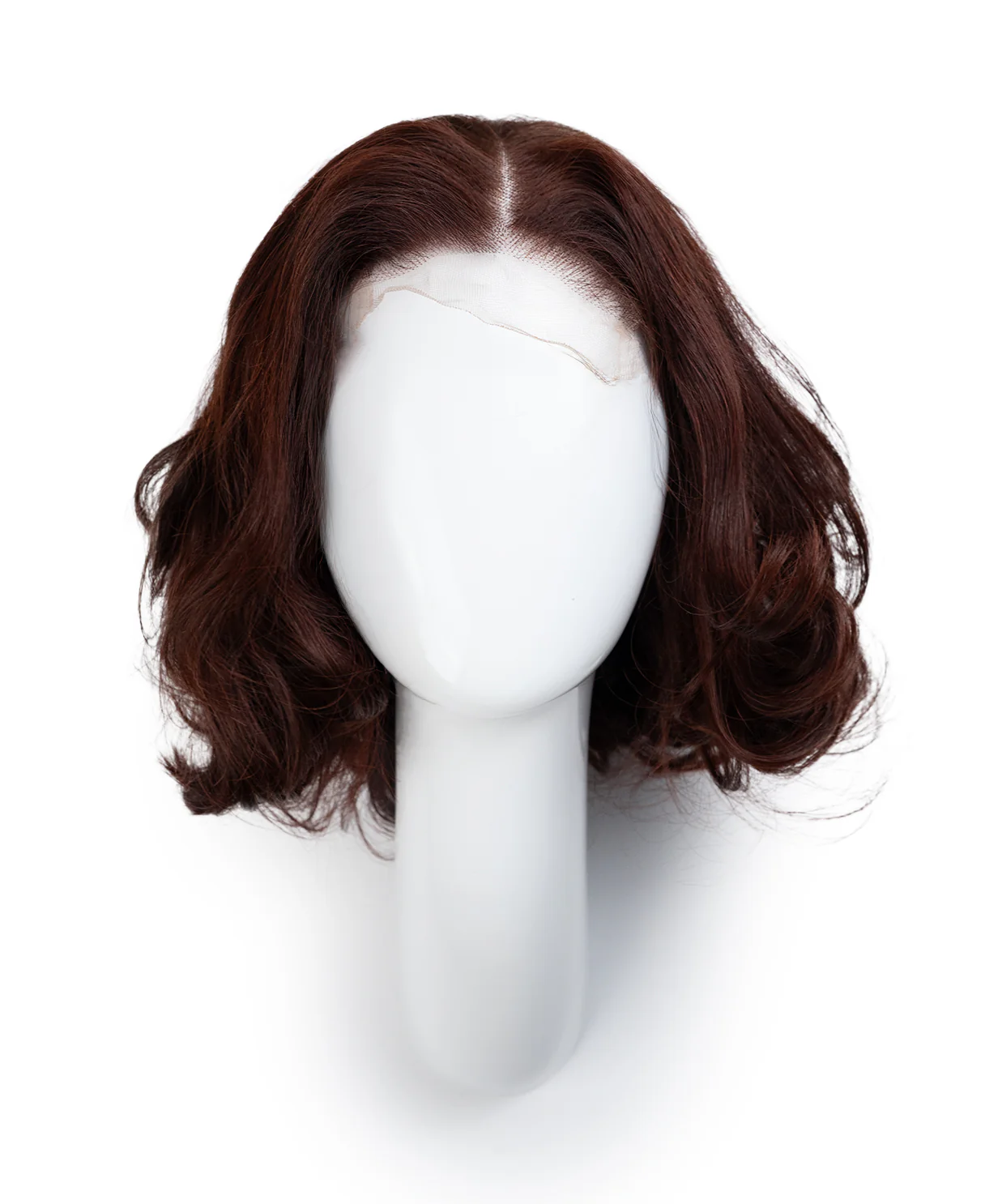 lace front human wig blowout bob - 10" auburn. - Image 10