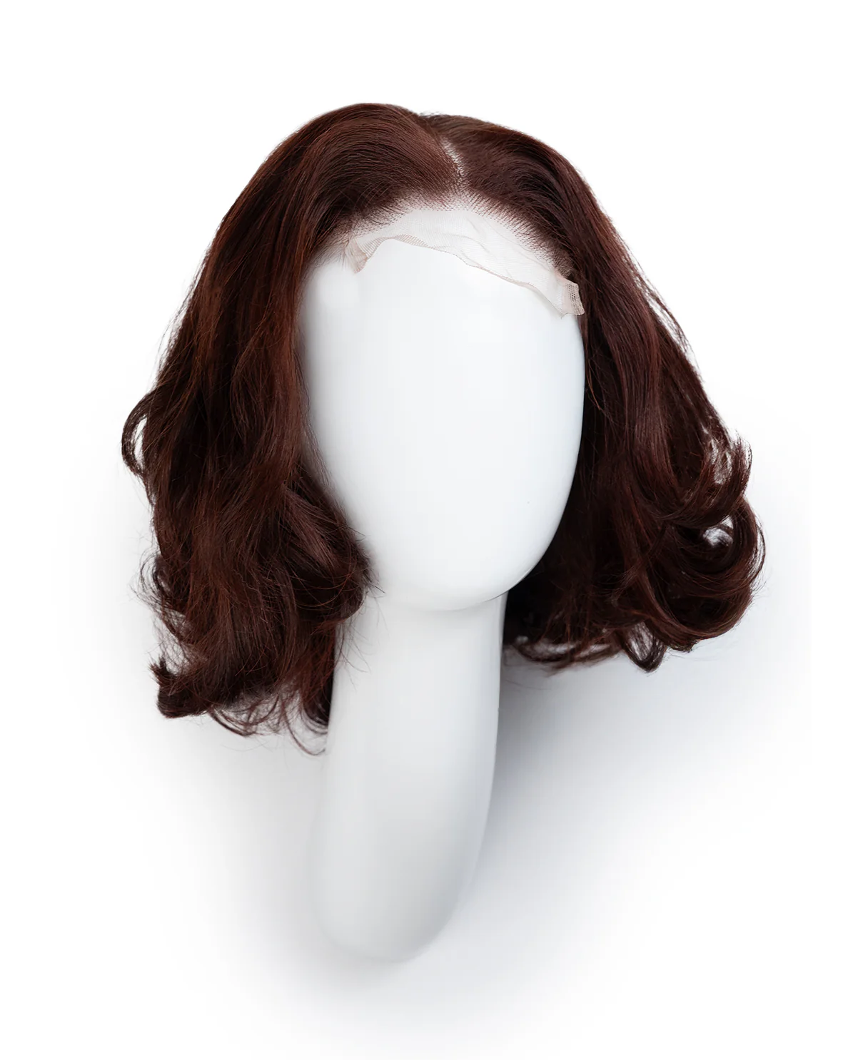 lace front human wig blowout bob - 10" auburn. - Image 7