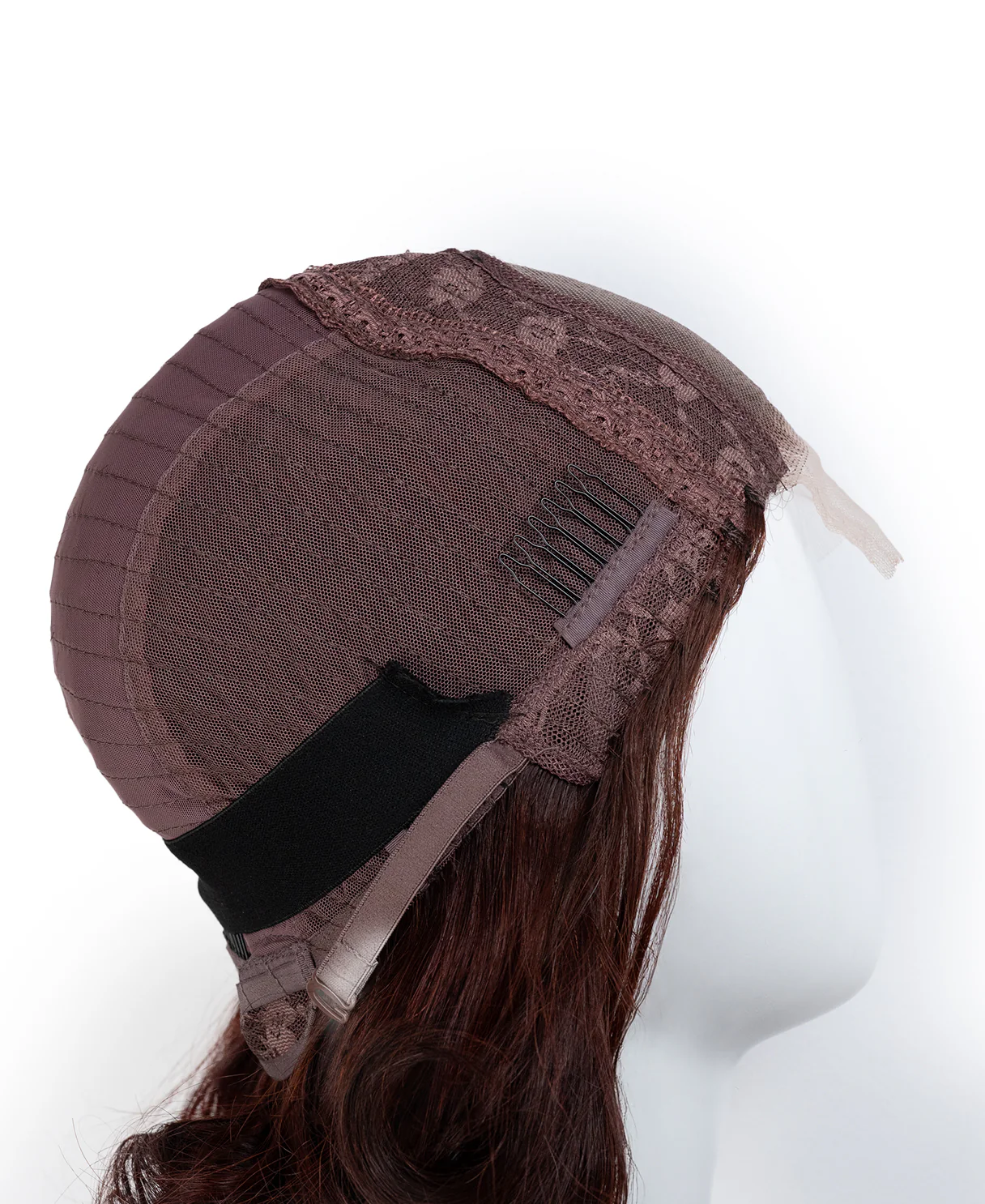 lace front human wig blowout bob - 10" auburn. - Image 8
