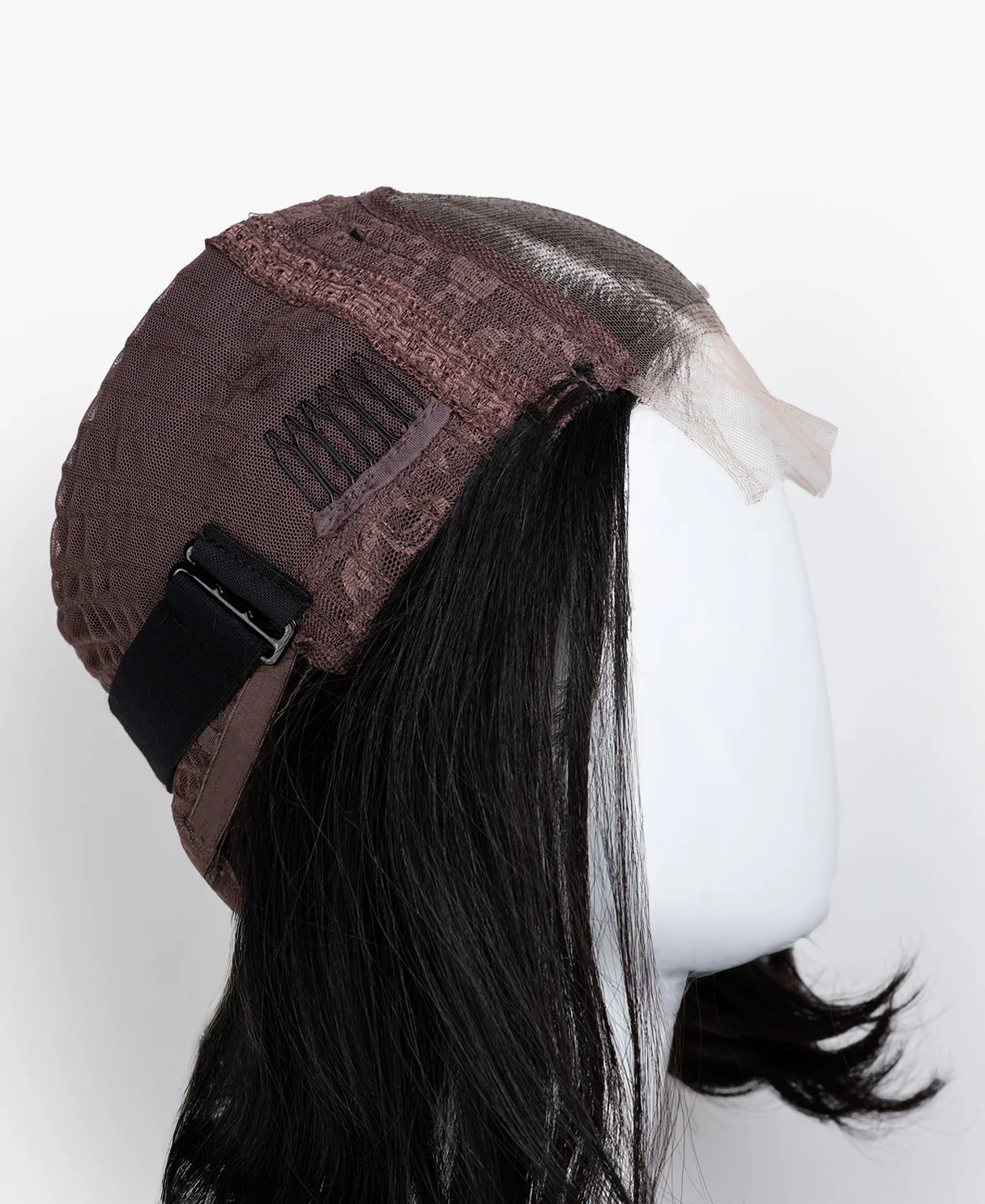 lace front bob human wig - 10" natural black. - Image 8