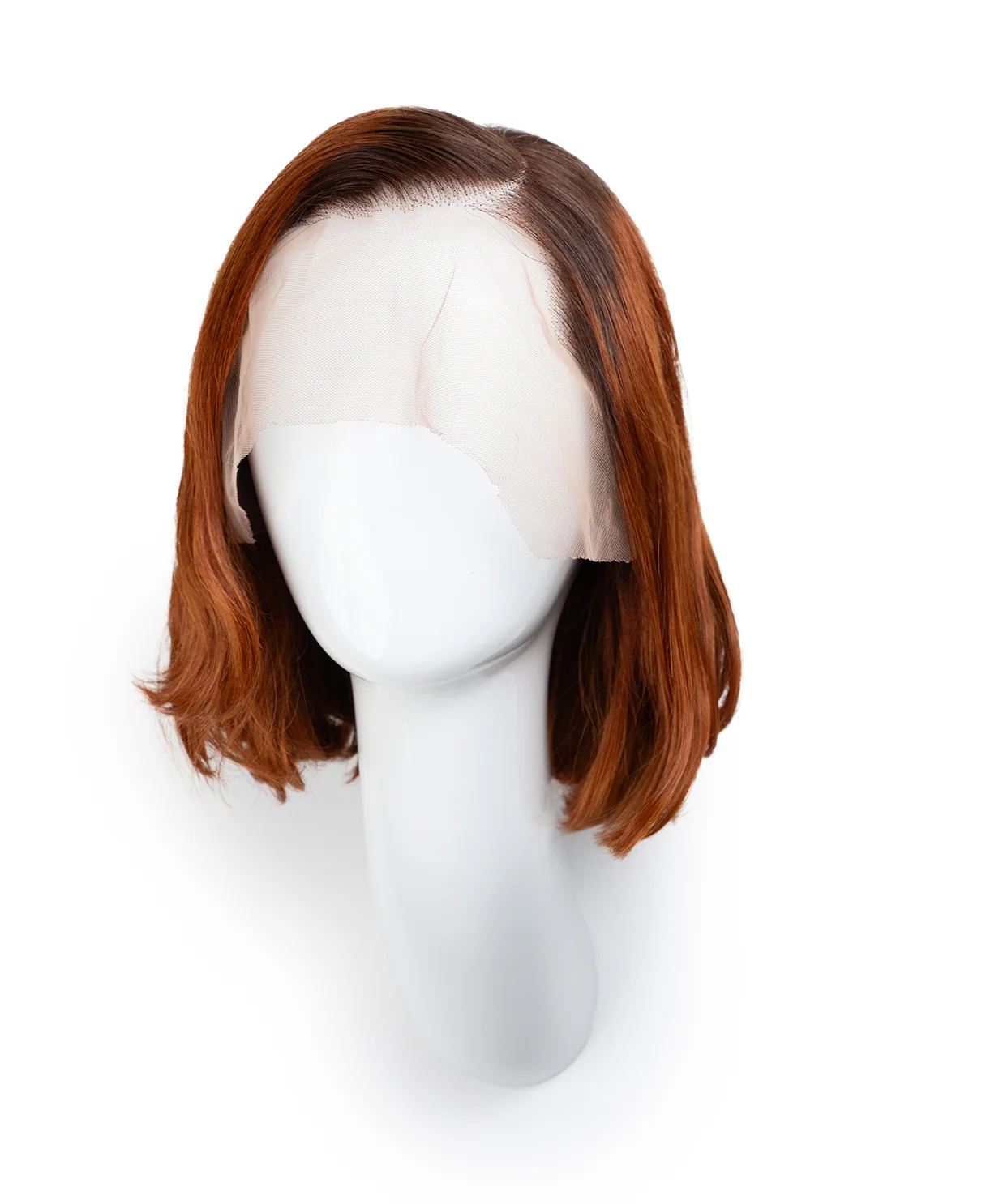 lace front bob human wig - 10" rooted copper. - Image 8