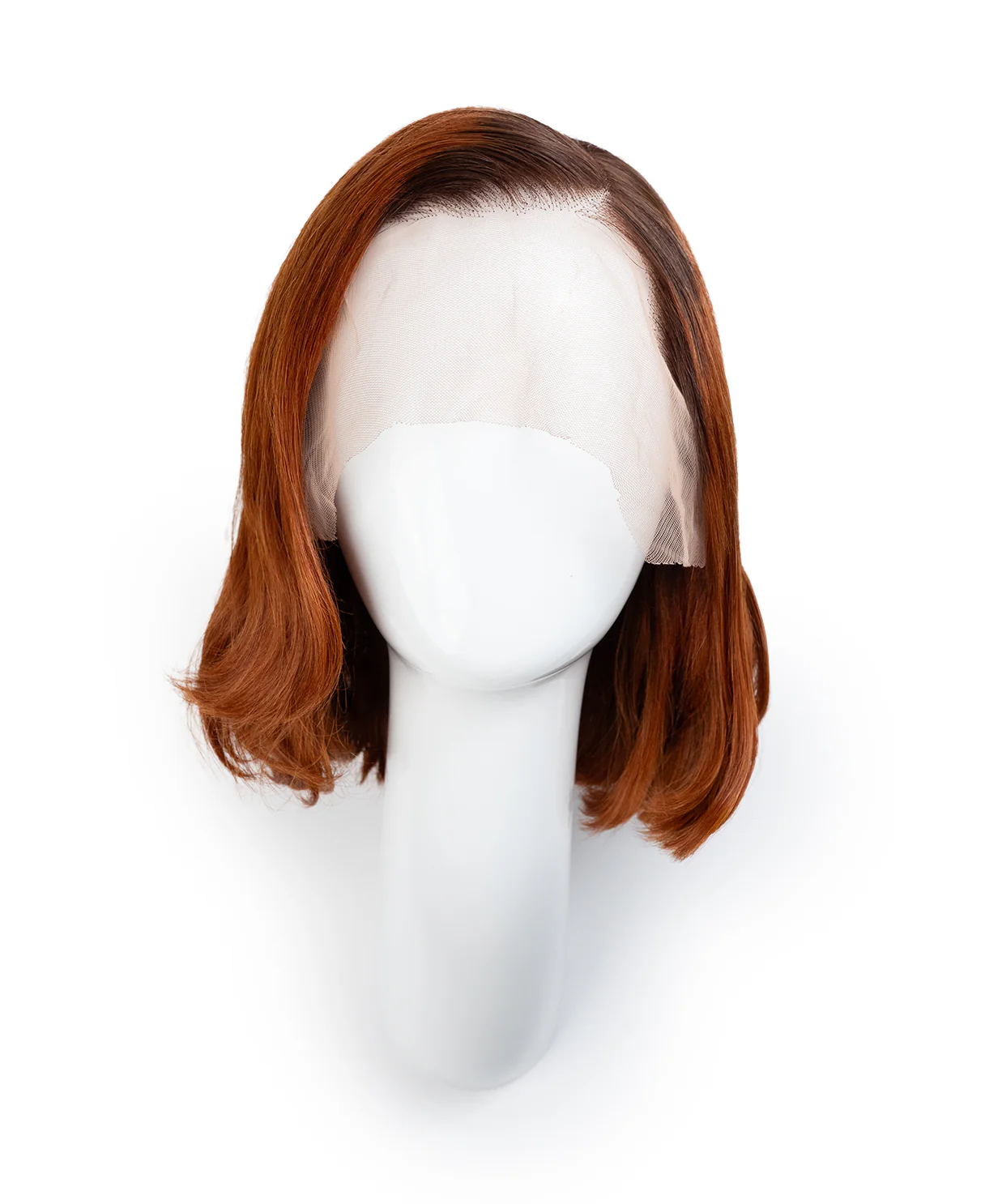 lace front bob human wig - 10" rooted copper. - Image 9