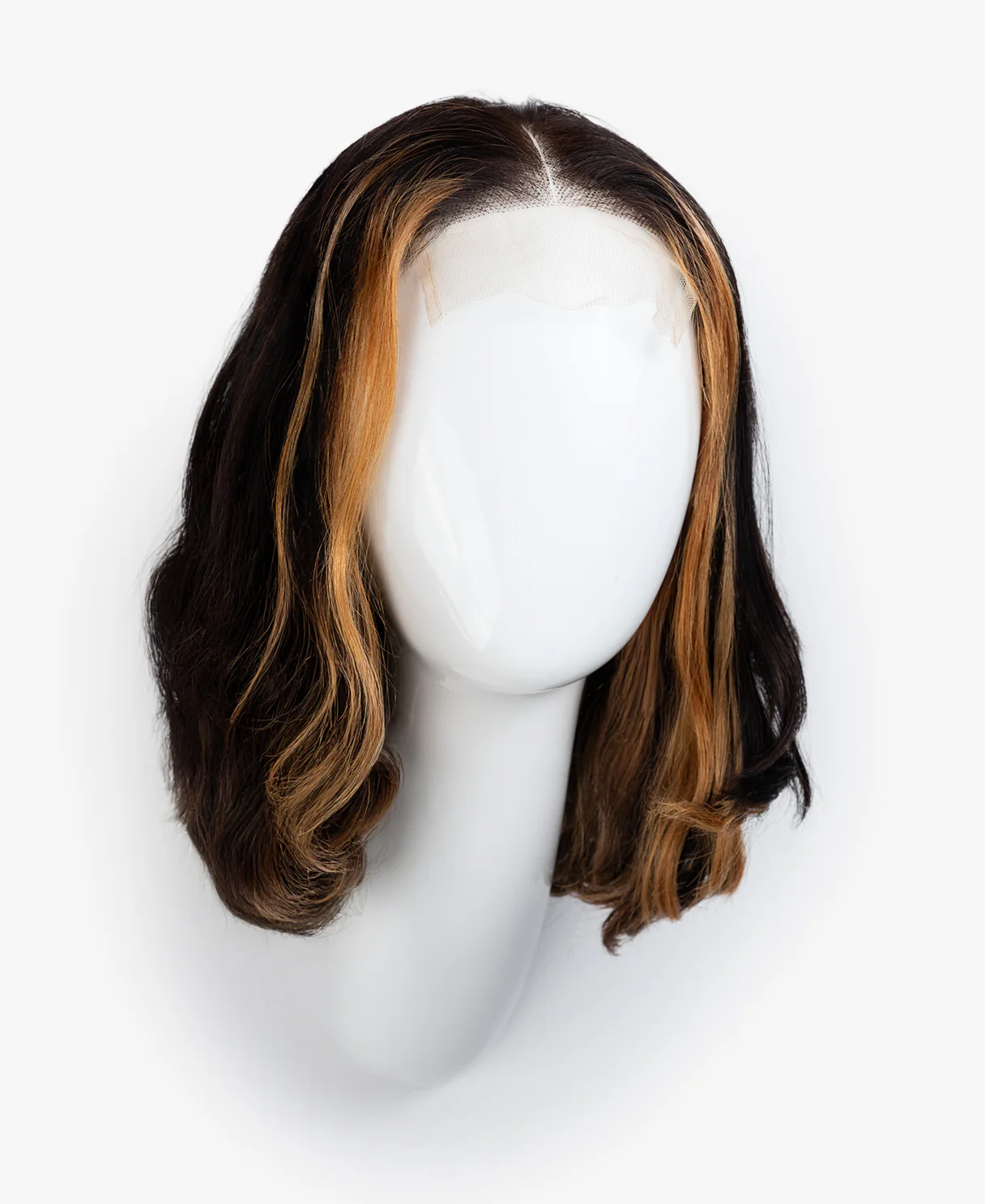 lace front bob human wig - 12" dark moneypiece. - Image 10