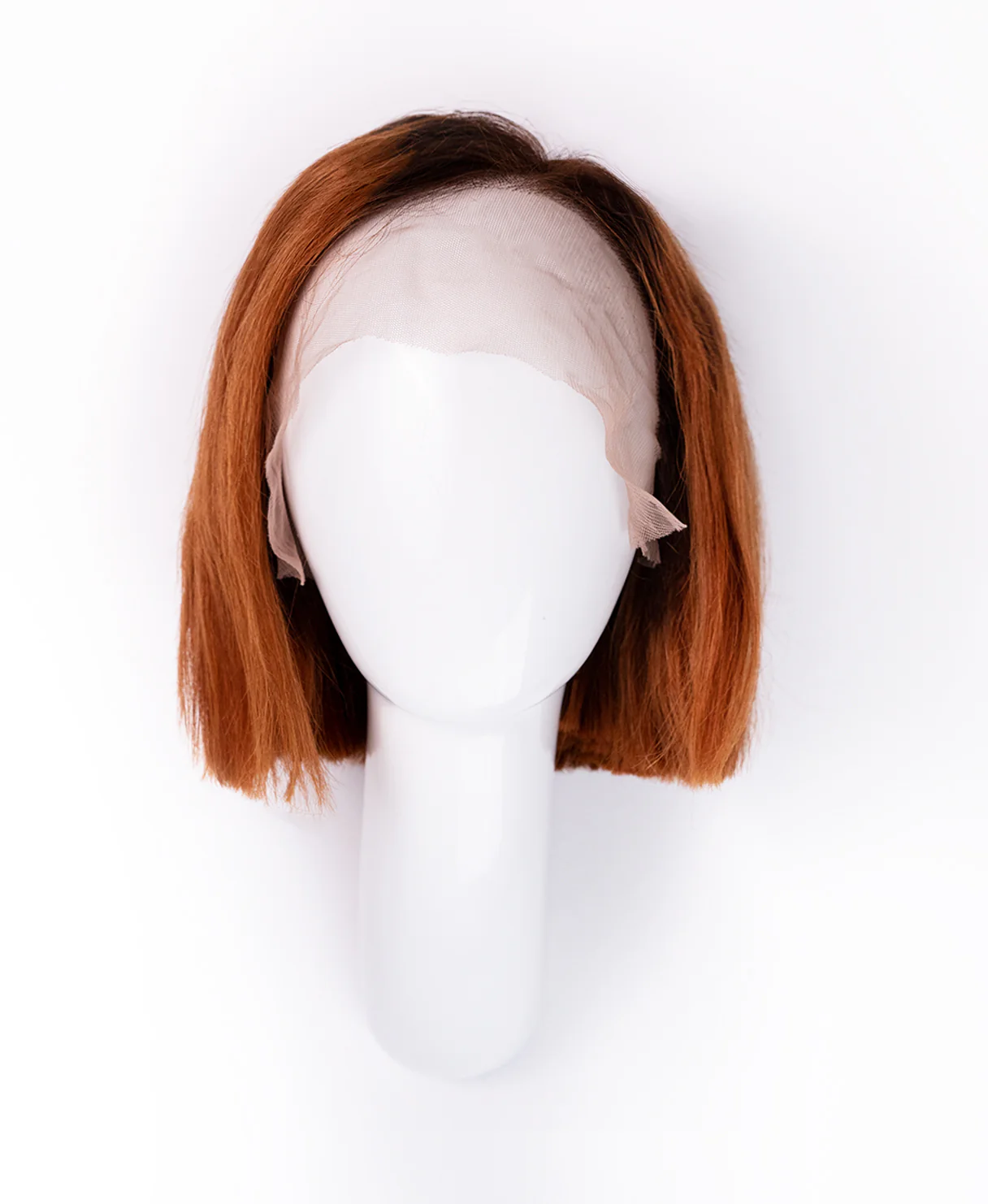 lace front bob human wig - 8" rooted ginger. - Image 6