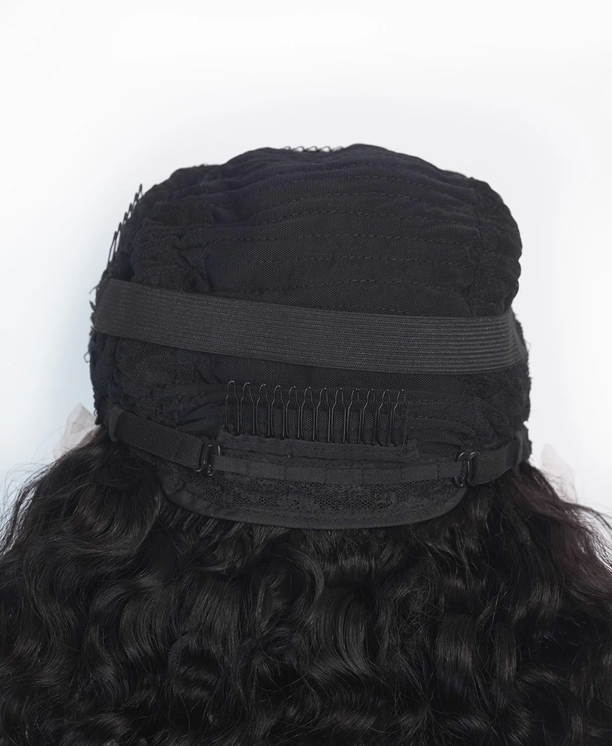 lace front human wig - 14" 3A curly natural black. - Image 5