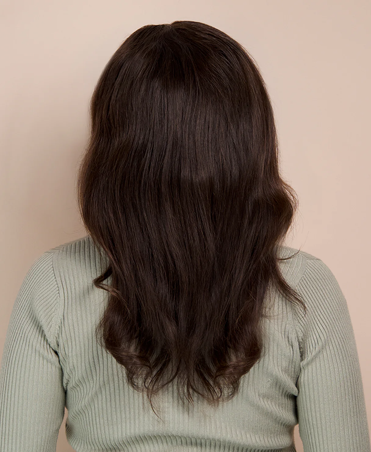 lace front human wig - 14" chocolate brown. - Image 7