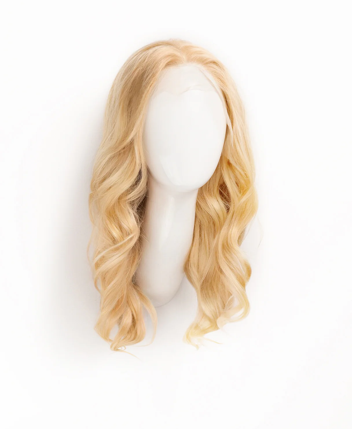lace front human wig - 14" honey blonde. - Image 3