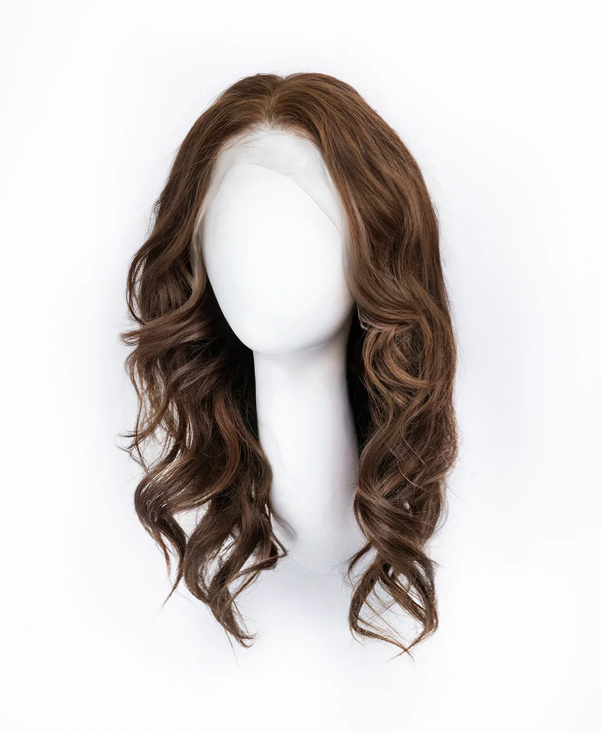 lace front human wig - 14" light brown. - Image 3
