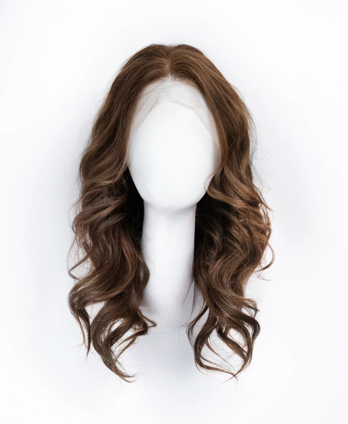 lace front human wig - 14" light brown. - Image 4