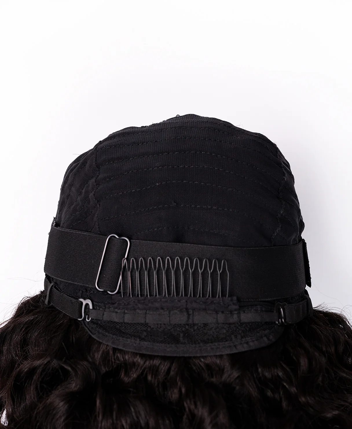 lace front human wig - 16" 3a curly natural black. - Image 8