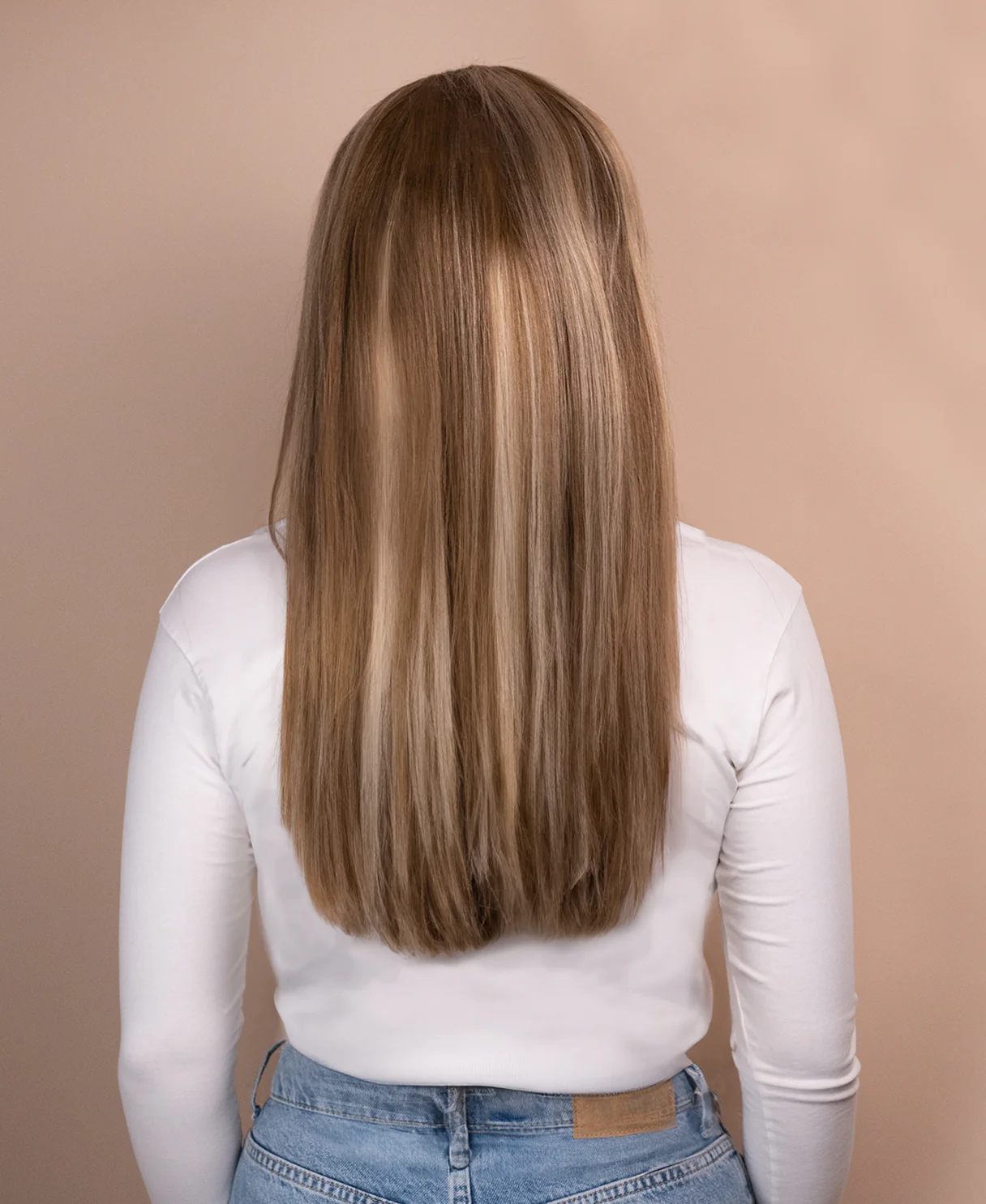 lace front human wig - 18" blonde highlights. - Image 2