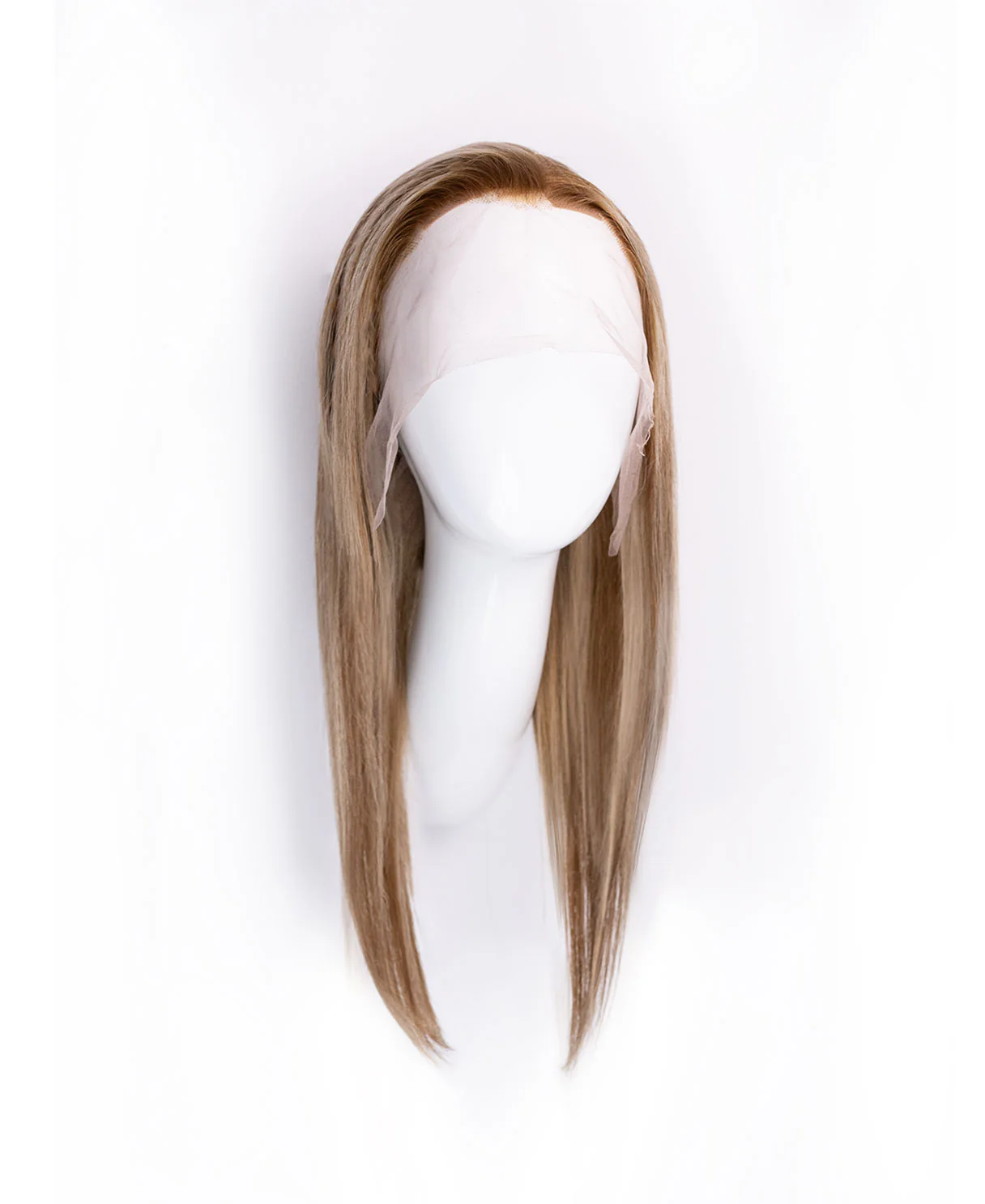 lace front human wig - 18" blonde highlights. - Image 9