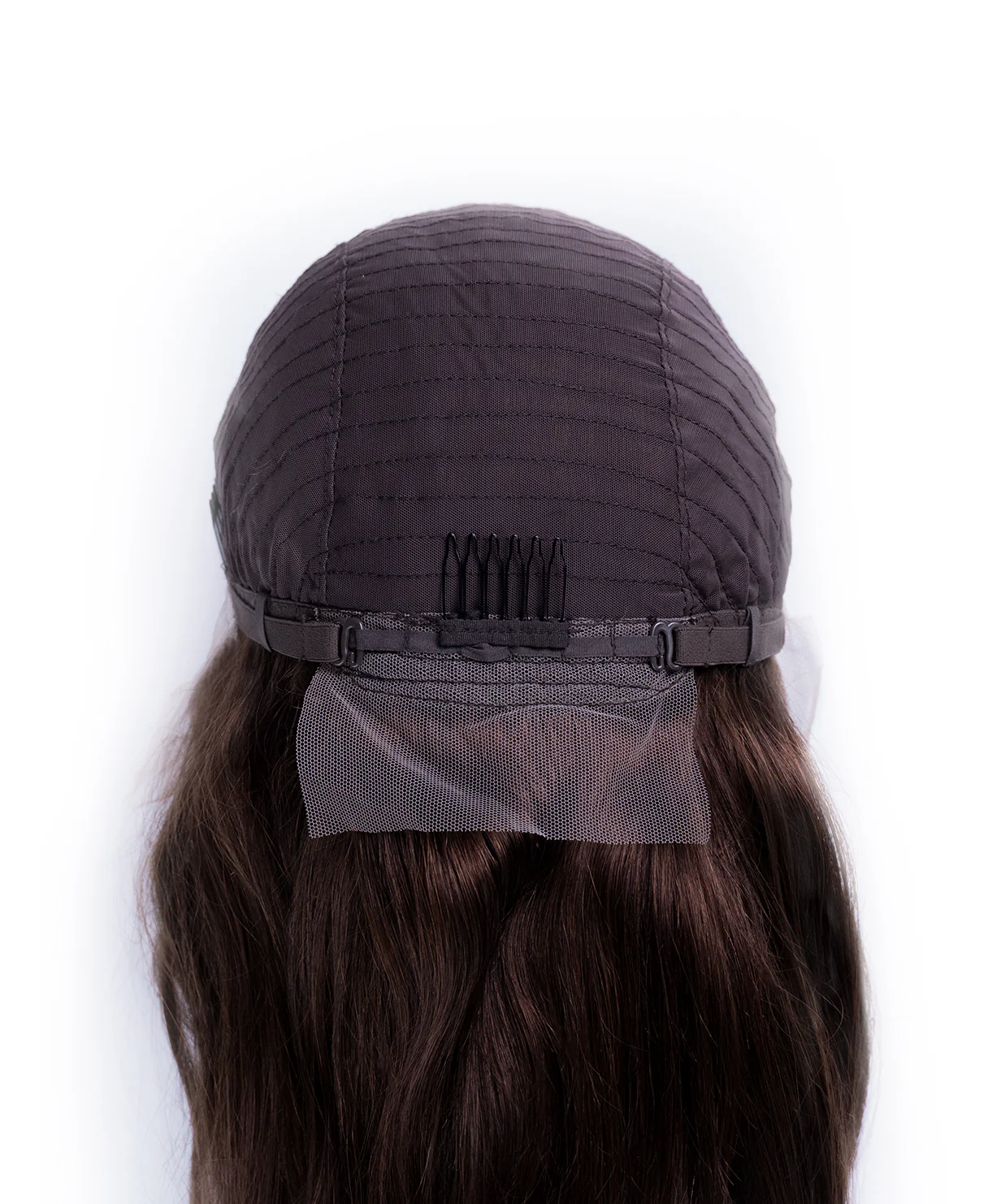 lace front human wig - 18" chocolate brown. - Image 5