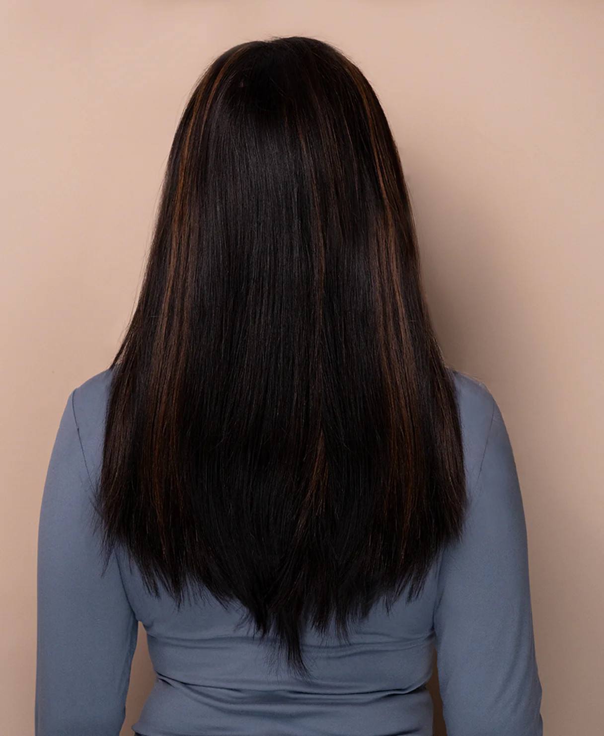 lace front human wig - 18" mocha balayage. - Image 2
