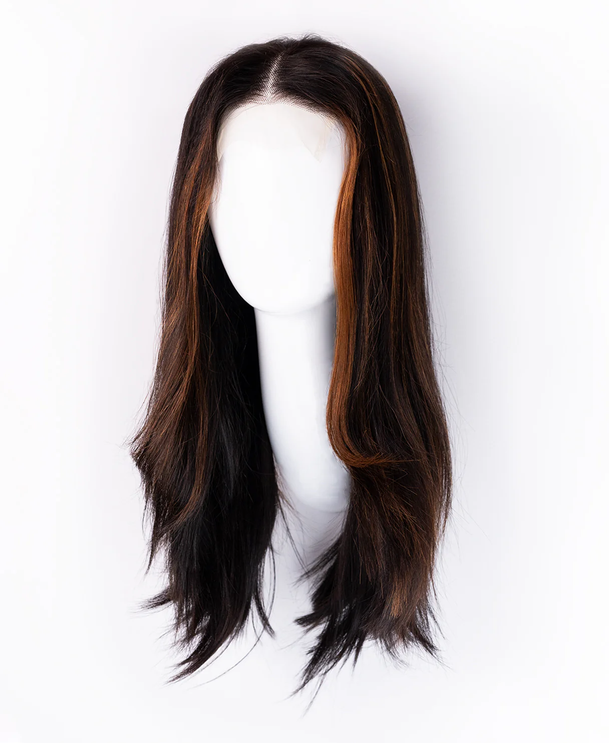 lace front human wig - 18" mocha balayage. - Image 8