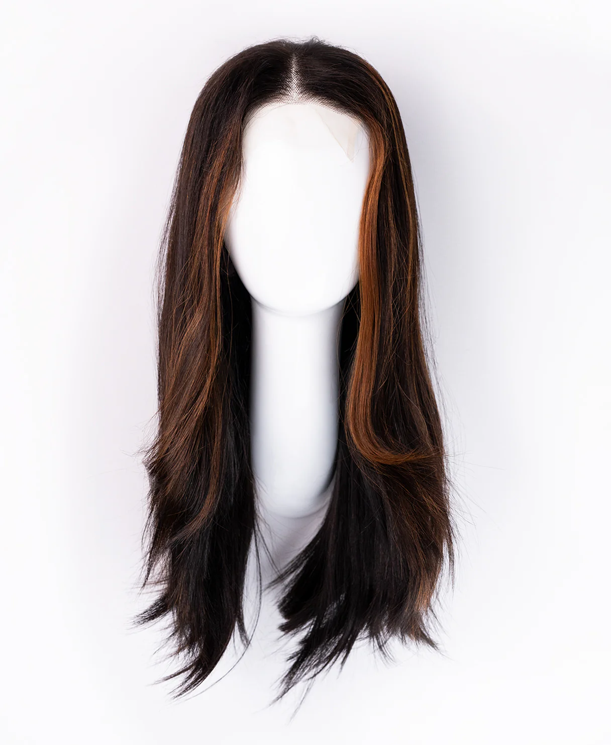 lace front human wig - 18" mocha balayage. - Image 9