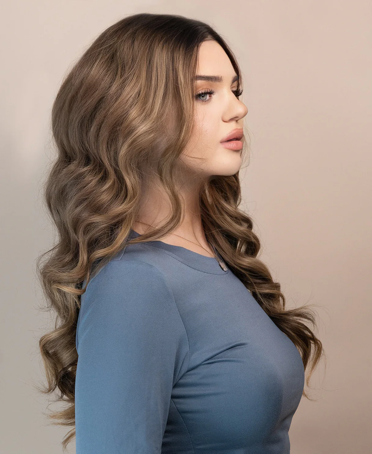 lace front human wig - 20" ash blonde balayage. - Image 3