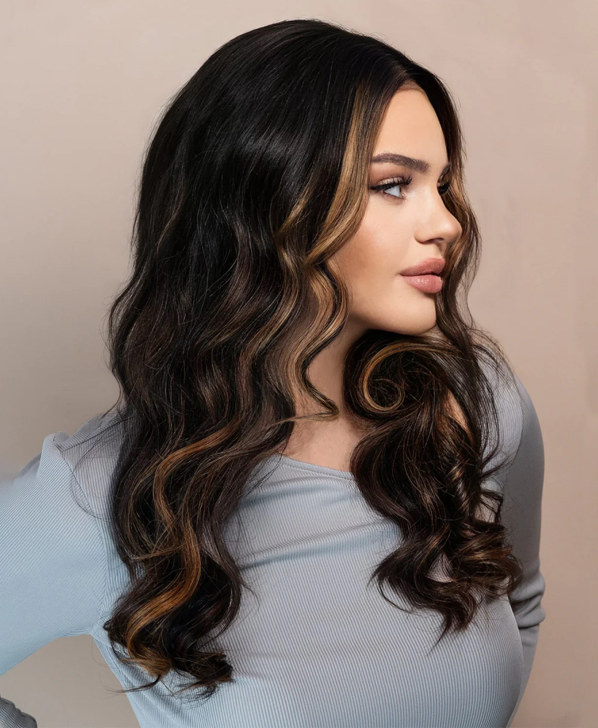 lace front human wig - 20" blonde moneypiece with balayage. - Image 5