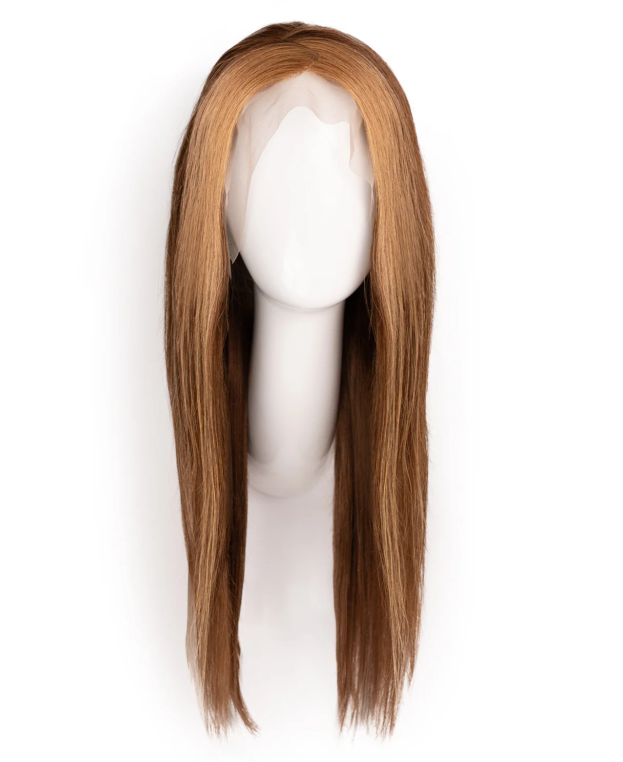 lace front human wig - 20" brown moneypiece. - Image 8