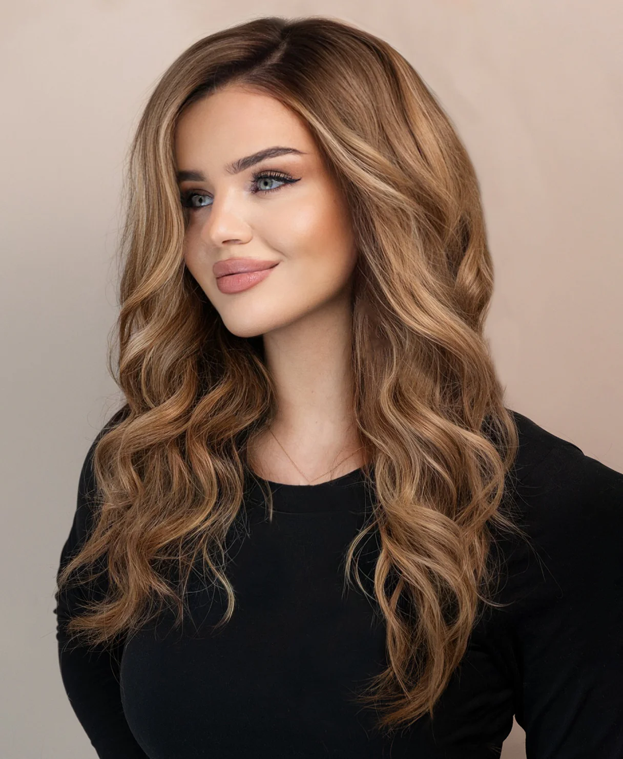 lace front human wig - 20" dark blonde balayage. - Image 4