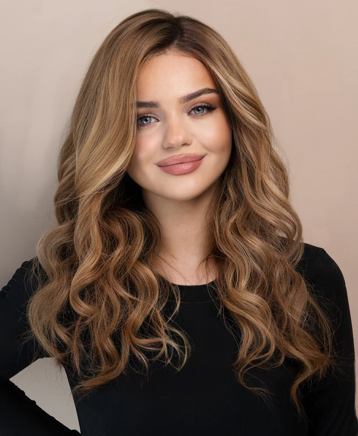 lace front human wig - 20" dark blonde balayage. - Image 5