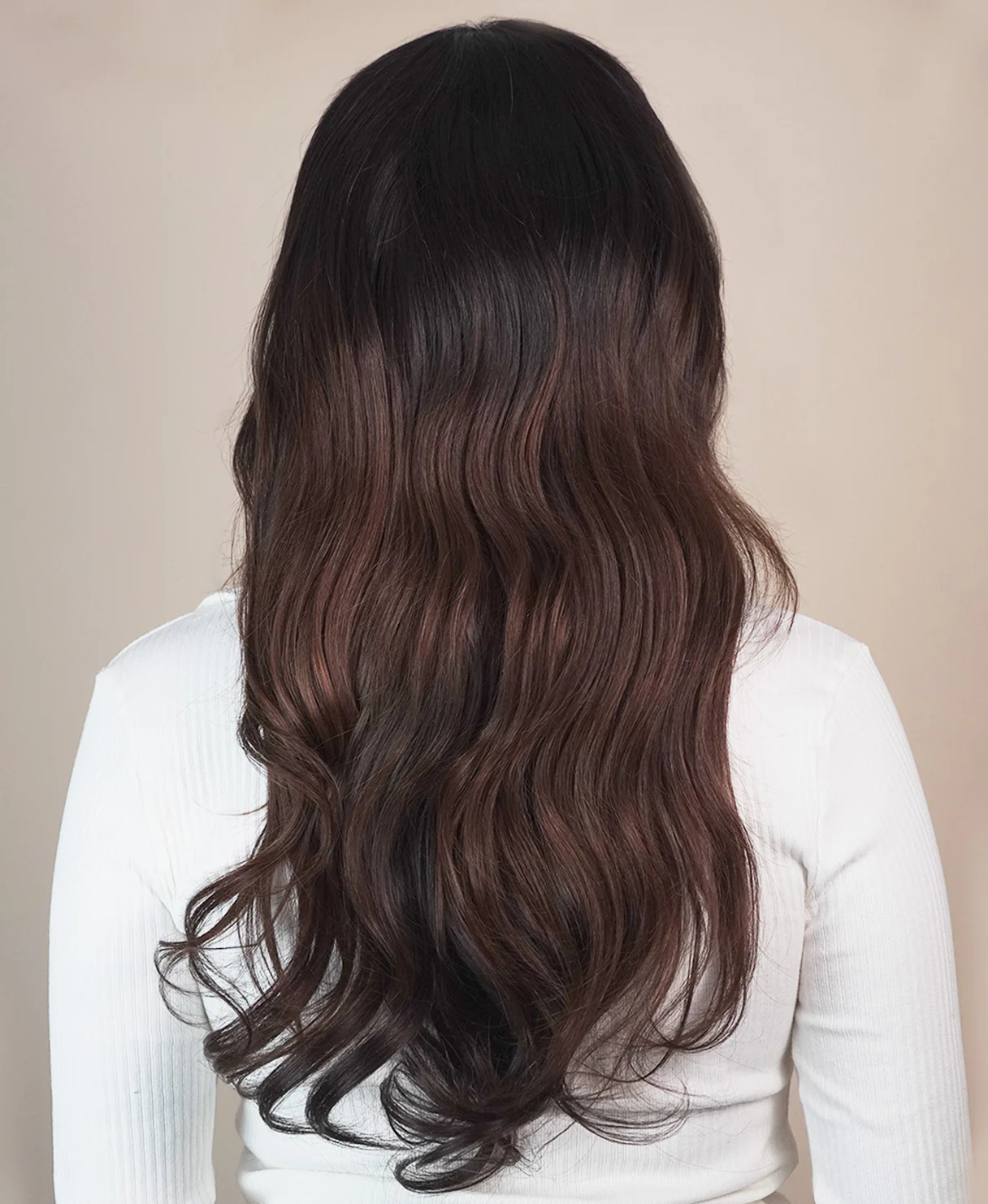 lace front human wig - 20" dark brown balayage. - Image 5