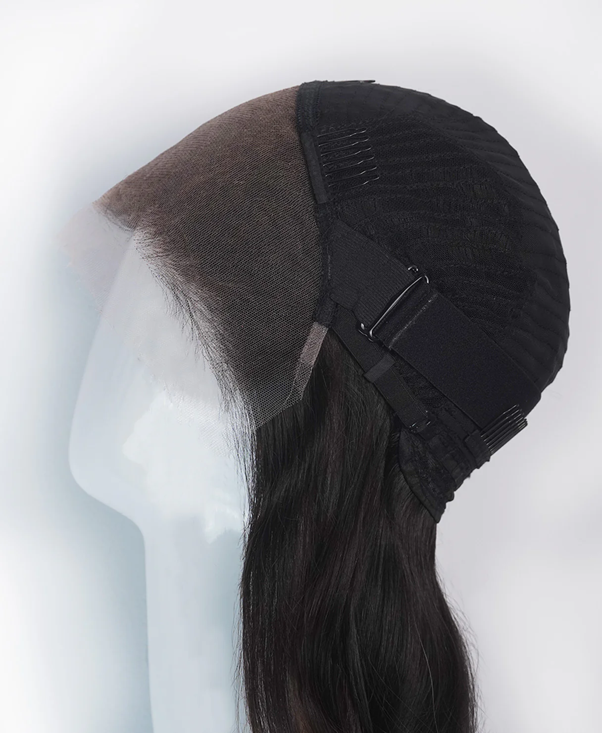 lace front human wig - 20" dark brown balayage. - Image 7